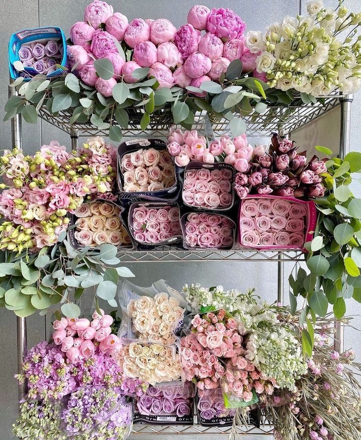 Peonies and garden roses, fresh off the truck.
